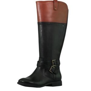 MARC FISHER AUDREY RIDING LEATHER BOOTS NWOT